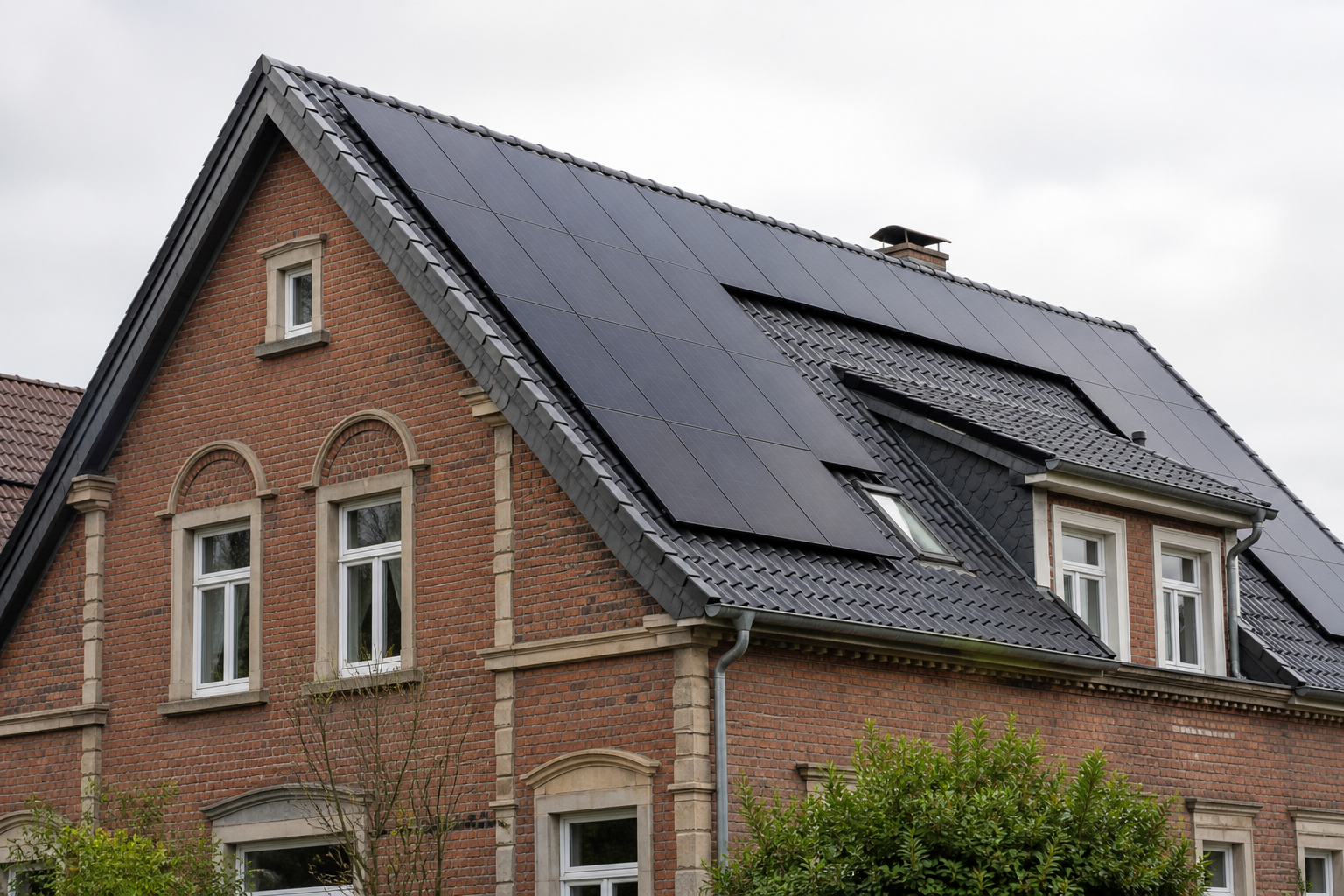Illustrative Darstellung zum Ratgeberthema Photovoltaik im Altbau: Dach und Elektrik zuerst prüfen