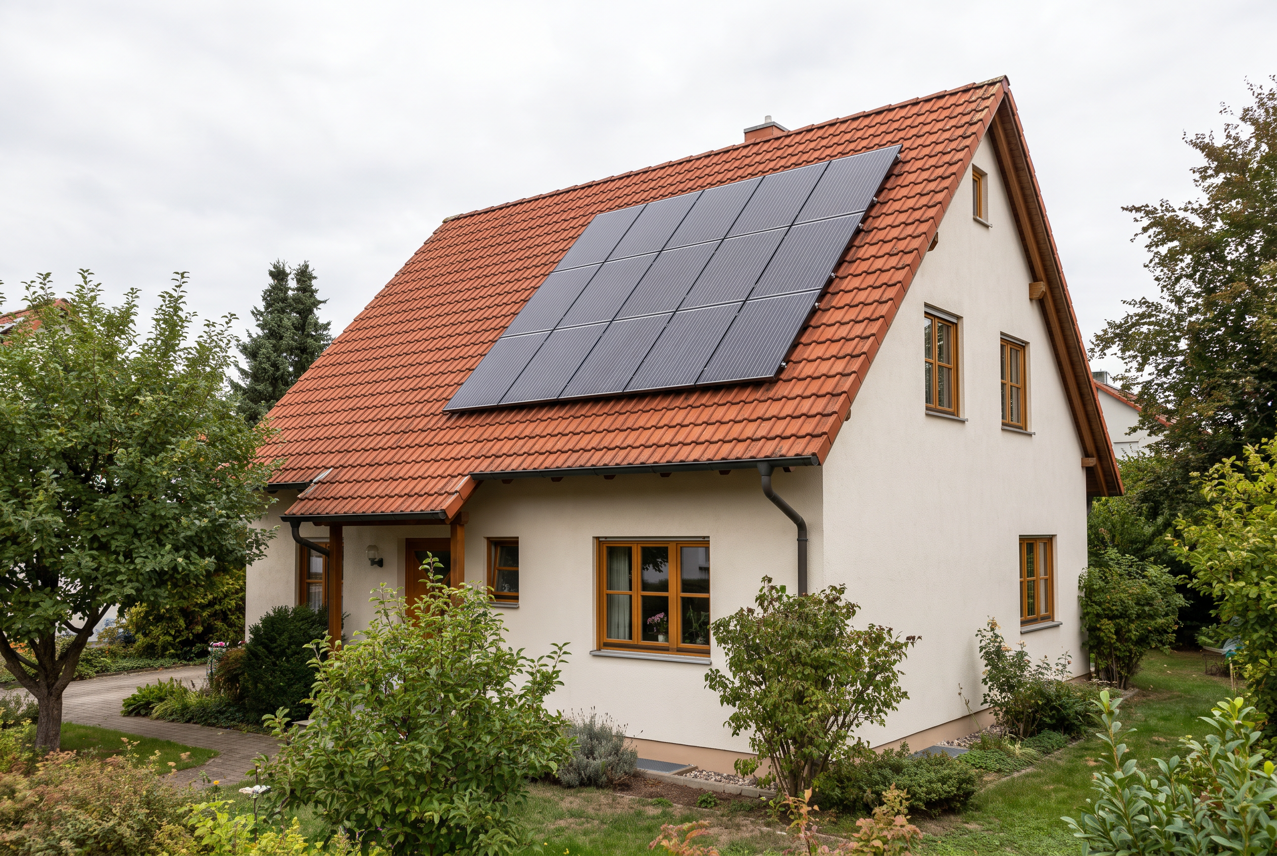 Illustrative Darstellung zum Ratgeberthema Photovoltaikanlage planen: Vom Hausdach zum vollständigen Angebot