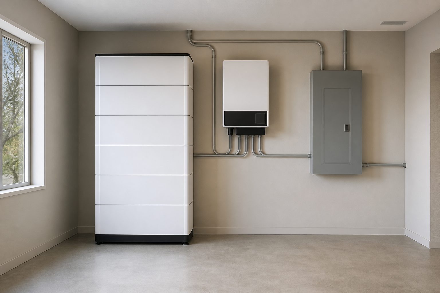 Illustrative Darstellung zum Ratgeberthema Stromspeicher für Photovoltaik: Kapazität und Leistung verstehen